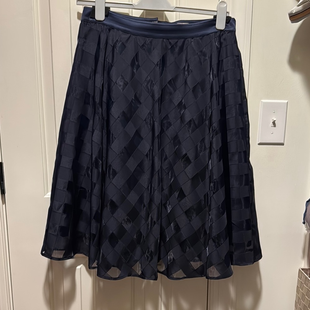Etcetera Navy blue Flowy A-Line Skirt